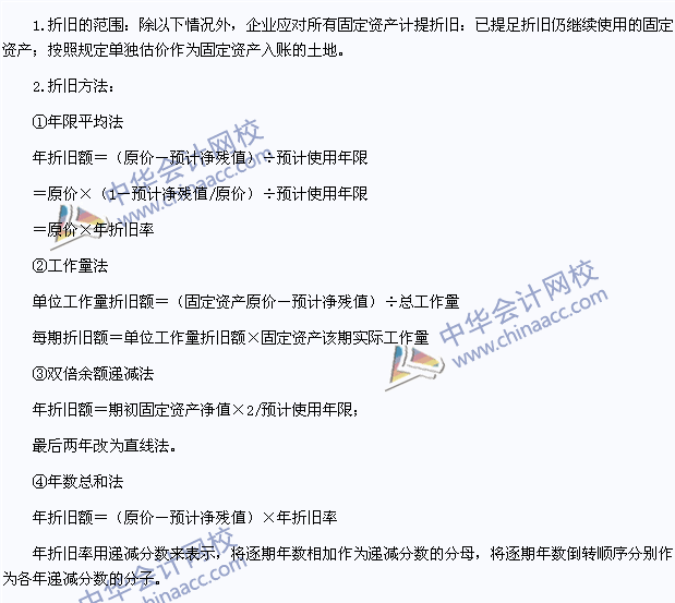 2015年注冊會計師《會計》高頻考點：固定資產的折舊