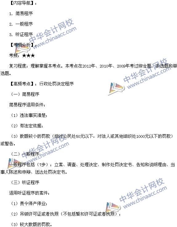 稅務師《涉稅服務相關(guān)法律》高頻考點：行政處罰決定程序