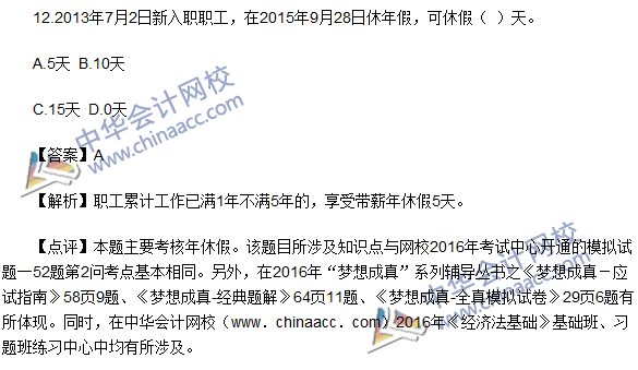 2016初級(jí)職稱(chēng)《經(jīng)濟(jì)法基礎(chǔ)》試題及答案解析