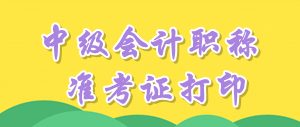 上海中級會計師準(zhǔn)考證打印