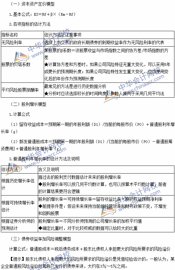 2016注會考試《財務成本管理》高頻考點：權益資本成本的估計