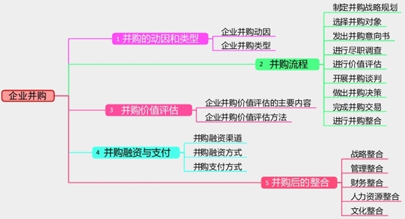 2017年高級會計師考試預習：企業(yè)并購思維導圖
