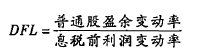 財務(wù)杠桿系數(shù)