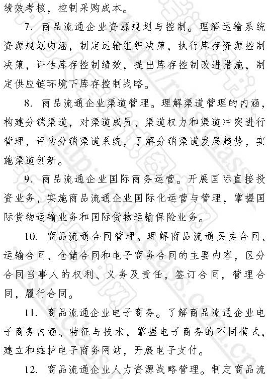 2017中級經(jīng)濟師《商業(yè)專業(yè)》考試大綱3