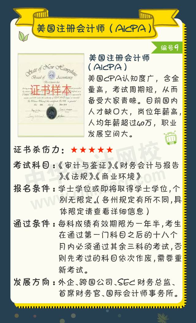 2018年會(huì)計(jì)人可考的證書大盤點(diǎn)！ACCA證書殺傷力六顆星