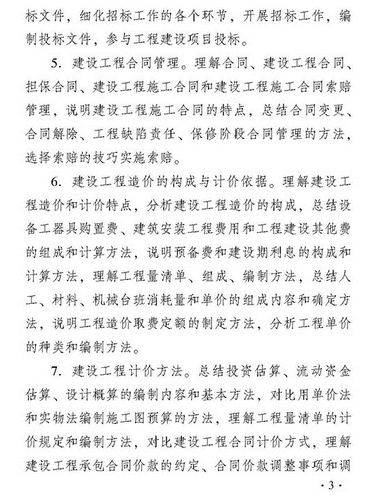 2018年度經(jīng)濟師考試中級建筑考試大綱