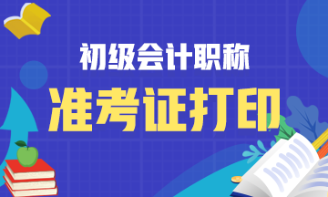 什么時候打印2020年廣西初級會計職稱準(zhǔn)考證？