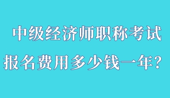 中級(jí)經(jīng)濟(jì)師職稱考試報(bào)名費(fèi)用多少錢一年？