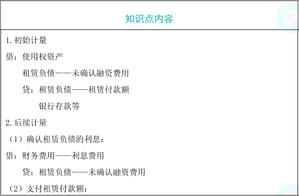 承租人的會計(jì)處理